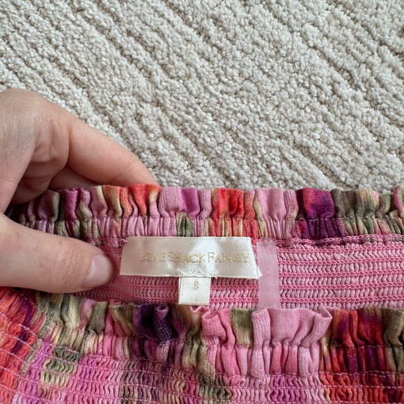 Loveshackfancy pink floral ruffle mini skirt - Picture 3 of 4